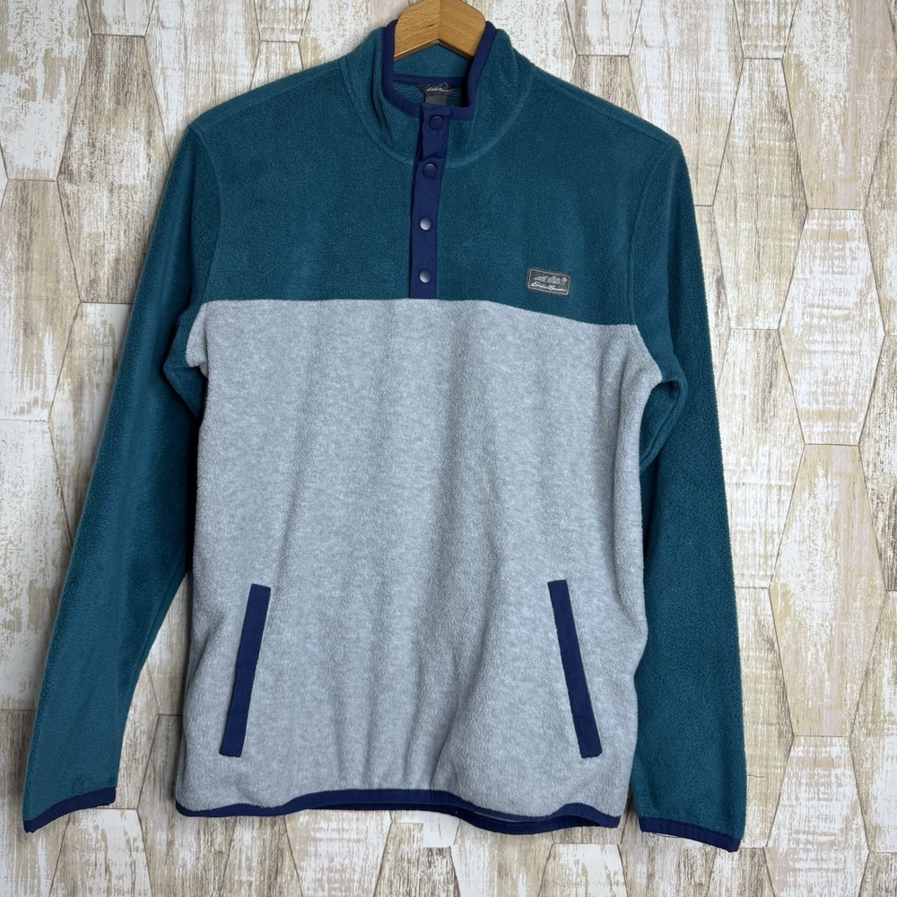 Vintage Eddie Bauer Kids Boys‎ XL 16 Quest Fleece Pullover Color Block 90's
